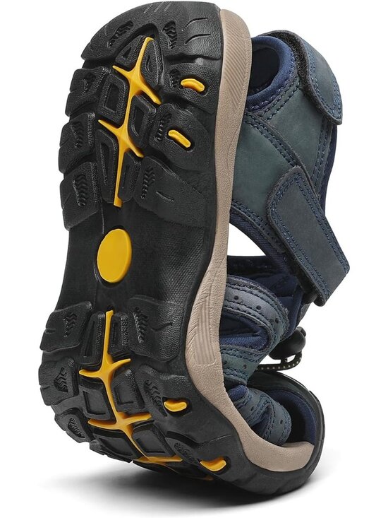 Mens Blue Closed Toe Leather Athletic Outdoor Hiking Sport Casual Sandal Shoes main image 5